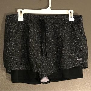 Black and Gray Running Shorts